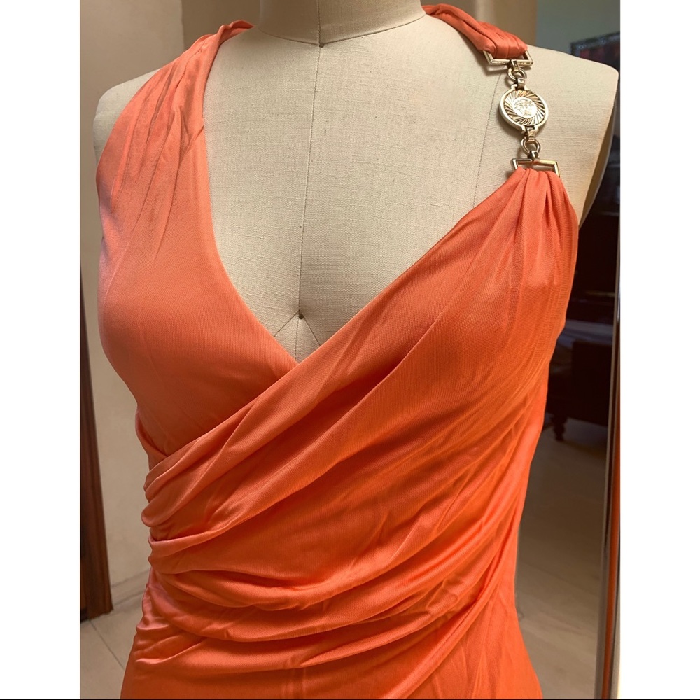 Versace Coral Dress - 40 (small)